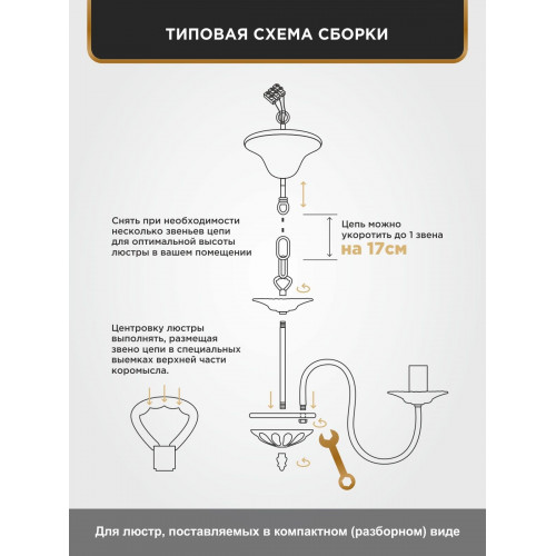 Люстра подвесная 5 ламп хрусталь Аврора S1155-5