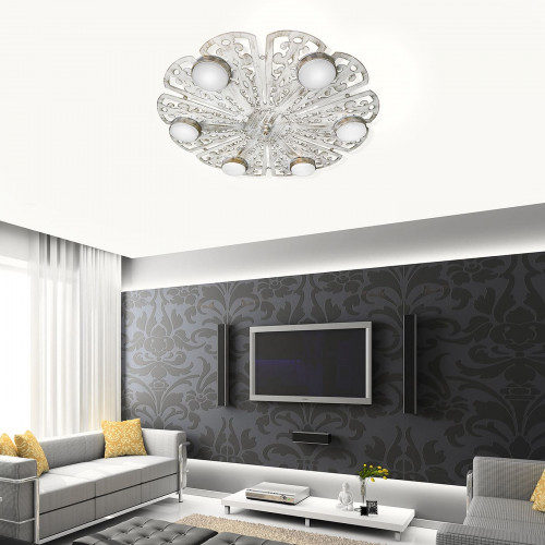 Люстра светодиодная потолочная LED плоская круглая S2440-6
